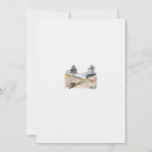 Watercolor Rustic Mountain Wedding Invitation Kaart (Achterkant)