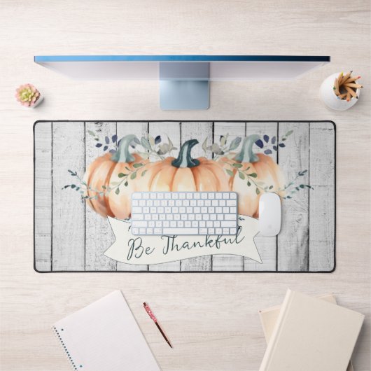 Watercolor Rustic Pumpkins Bureaumat (Kantoor 1)