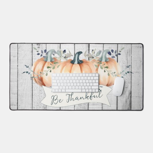Watercolor Rustic Pumpkins Bureaumat (Keyboard & Muis)