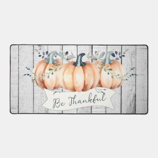 Watercolor Rustic Pumpkins Bureaumat (Voorkant)
