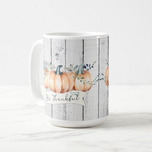 Watercolor Rustic Pumpkins Koffiemok (Voorkant links)