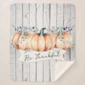 Watercolor Rustic Pumpkins Sherpa Deken (Voorkant)
