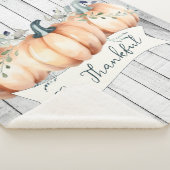 Watercolor Rustic Pumpkins Sherpa Deken (3/4)