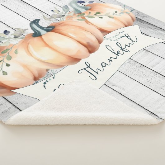 Watercolor Rustic Pumpkins Sherpa Deken (3/4)
