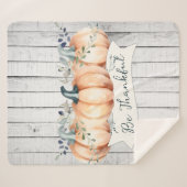 Watercolor Rustic Pumpkins Sherpa Deken (Voorkant (horizontaal))
