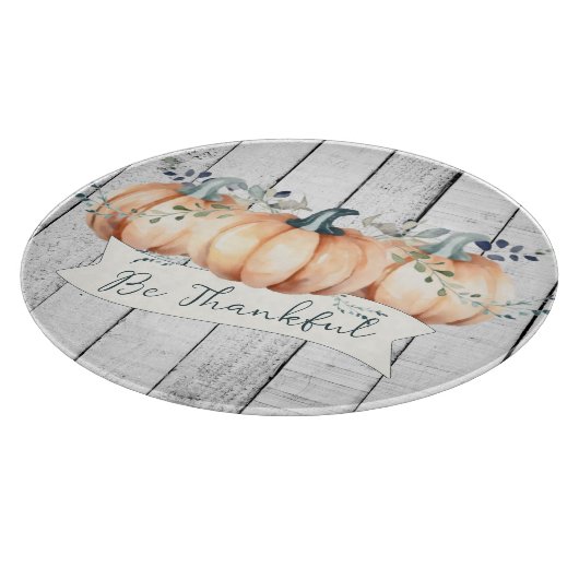 Watercolor Rustic Pumpkins Snijplank (Hoek)