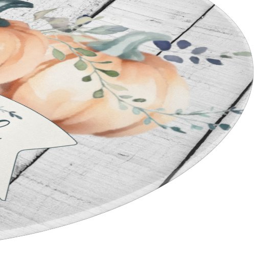 Watercolor Rustic Pumpkins Snijplank (Hoek)