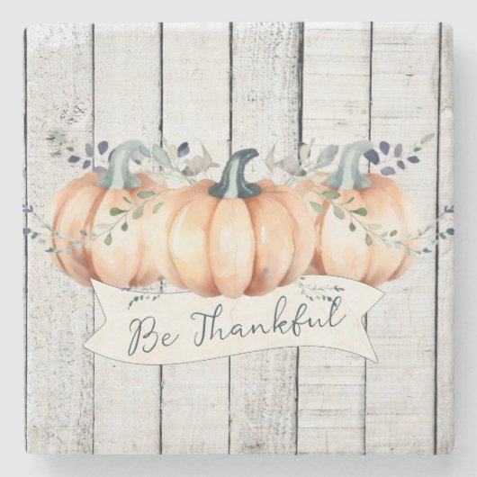 Watercolor Rustic Pumpkins Stenen Onderzetter (Voorkant)