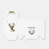 Watercolor Rustic Rendier Kerstmis Bedankdoosjes (Uitgevouwen)
