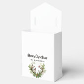 Watercolor Rustic Rendier Kerstmis Bedankdoosjes (Geopend)