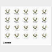 Watercolor Rustic Rendier Kerstmis Ronde Sticker (Vel)
