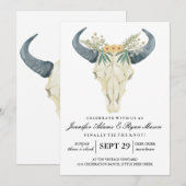 Watercolor Rustic Rodeo | Trouwbloemen Kaart (Voorkant / Achterkant)