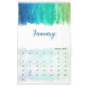 Watercolor Rustig & Elegant Minimaal Design Kalender (Jan 2027)