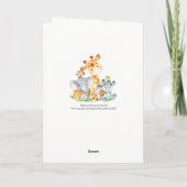 Watercolor Safari Jungle Animals Congratulations Kaart (Achterkant)