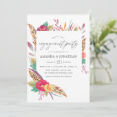 Watercolor Safari Verloving Feest Kaart (Staand voorkant)