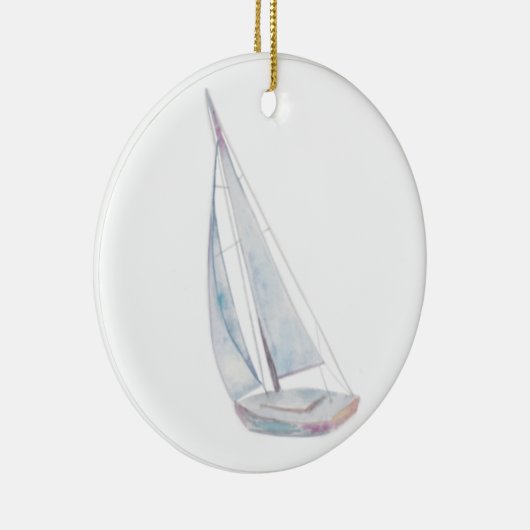 Watercolor Sailboat Ornament (Rechts)