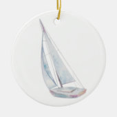 Watercolor Sailboat Ornament (Voorkant)