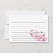 Watercolor Sakura - receptkaart (Achterkant)