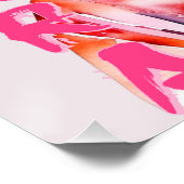 Watercolor Sakura Vrouw Perfect Poster (Hoek)