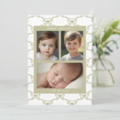 Watercolor Salie Boog Patroon Feestdagenkaart (Staand voorkant)