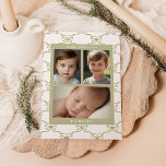 Watercolor Salie Boog Patroon Feestdagenkaart<br><div class="desc">Vier het plezier van het kerstseizoen met onze Kerstkaart met Watercolor Sage Bow Pattern, een perfecte combinatie van elegantie en persoonlijke charme. Deze prachtig ontworpen kaart heeft een opvallend, grandmillennial geïnspireerd watercolor lintpatroon in een kalme, saliegroene kleur, waardoor een feestelijke en uitnodigende achtergrond ontstaat voor uw kerstgroeten. De voorkant van...</div>