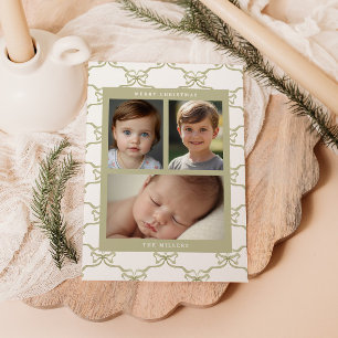 Watercolor Salie Boog Patroon Feestdagenkaart