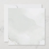 Watercolor Salie Groene Gebladerte Hart Romantisch Save The Date (Achterkant)