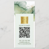 Watercolor Saliegroen goud Prijslijst Menu (Achterkant)