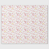 Watercolor Santa Christmas Cocktail Party Cadeaupapier (Vlak)