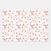 Watercolor Santa Christmas Cocktail Party Inpakpapier Vel (Voorkant 3)