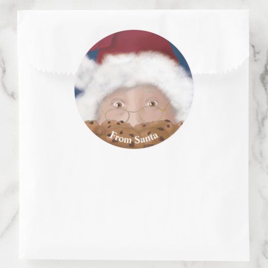 Watercolor Santa Christmas Ronde Sticker (Tas)