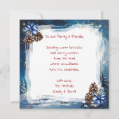 Watercolor Santa on a Sleigh Christmas Feestdagenkaart (Achterkant)