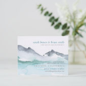Watercolor Save the Date Bergenmeer Bruiloft (Staand voorkant)