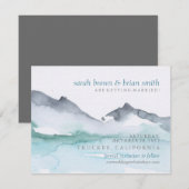 Watercolor Save the Date Bergenmeer Bruiloft (Voorkant / Achterkant)