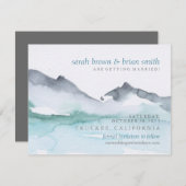 Watercolor Save the Date Bergmeer Bruiloft (Voorkant / Achterkant)