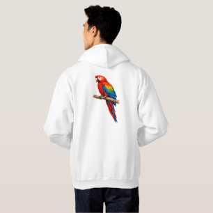Watercolor Scarlakara papegaai dubbelzijdige hoodi Hoodie
