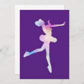 Watercolor Schaatsmeisje Kaart (Voorkant / Achterkant)