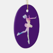 Watercolor Schaatsmeisje Keramisch Ornament (Rechts)