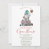 Watercolor Schattig Kabouter Cadeaus Open Huis Kaart (Voorkant)