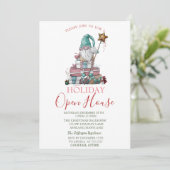 Watercolor Schattig Kabouter Cadeaus Open Huis Kaart (Staand voorkant)