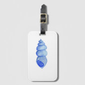 Watercolor schelp bagagelabel (Voorkant (verticaal))