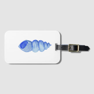Watercolor schelp bagagelabel