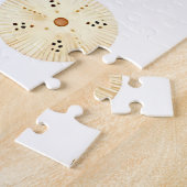 Watercolor Schelpen Zeester Kustpatroon Legpuzzel (Zijkant)