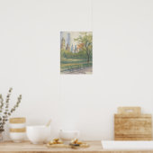Watercolor schets van Lower Manhattan Park Poster (Keuken)