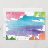 Watercolor Schilderfeest Verjaardagsuitnodiging Kaart (Achterkant)