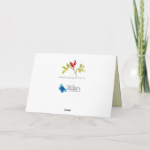 Watercolor schilderij van rozenbottels kaart (Achterkant)