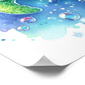 Watercolor Schildpad Poster (Hoek)