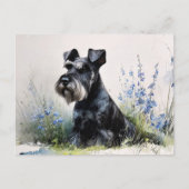 Watercolor Schnauzer Briefkaart (Voorkant)