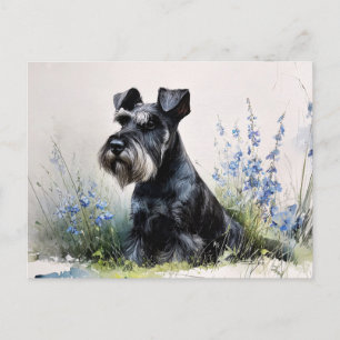 Watercolor Schnauzer Briefkaart