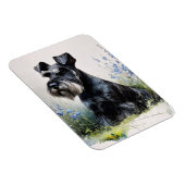 Watercolor Schnauzer Flexibel Magneet (Rechterzijde)
